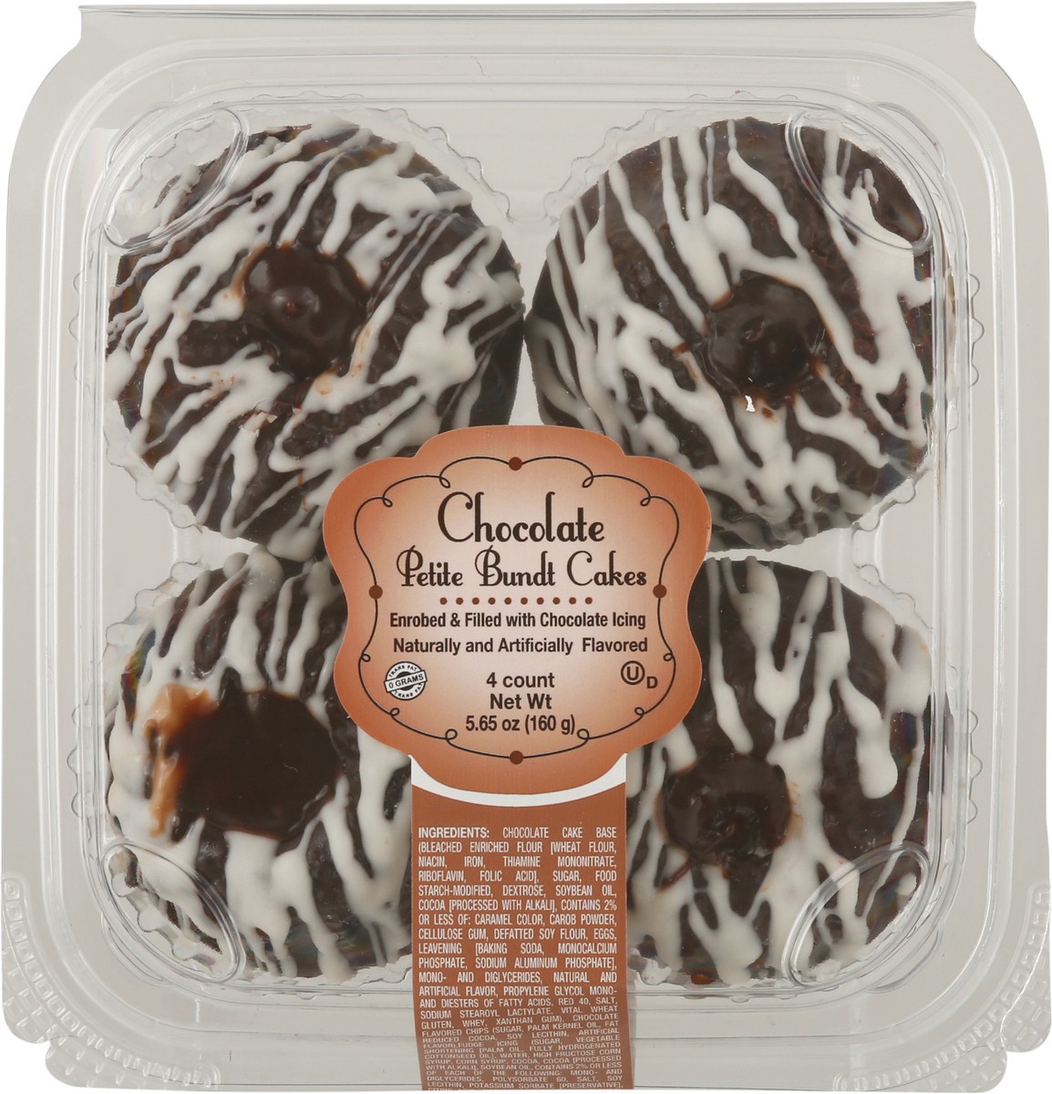 slide 5 of 12, MJay's Specialty Baked Foods Petite Chocolate Bundt Cakes 4 ea, 4 ct