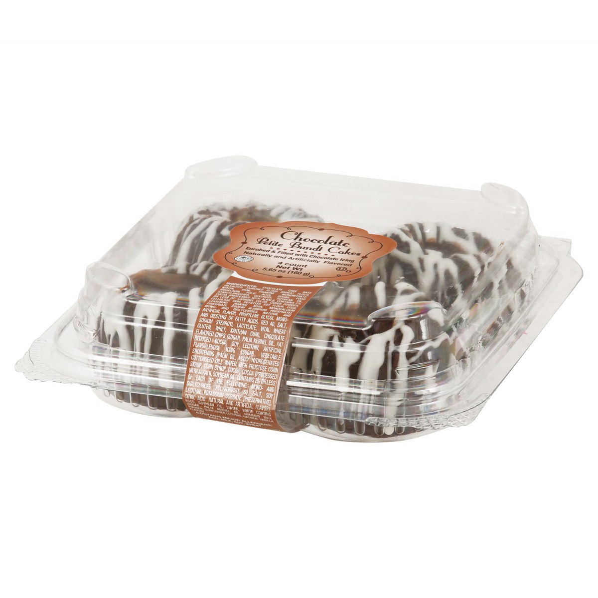 slide 9 of 12, MJay's Specialty Baked Foods Petite Chocolate Bundt Cakes 4 ea, 4 ct
