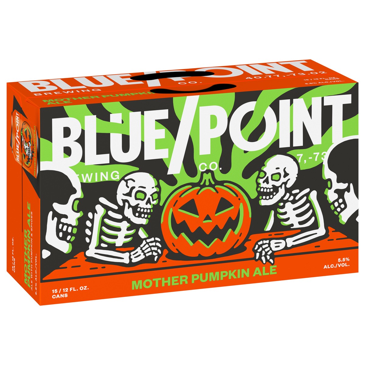 slide 4 of 9, Blue Point Brewing Co. Mother Pumpkin Ale Beer 15 - 12 fl oz Cans, 12 oz