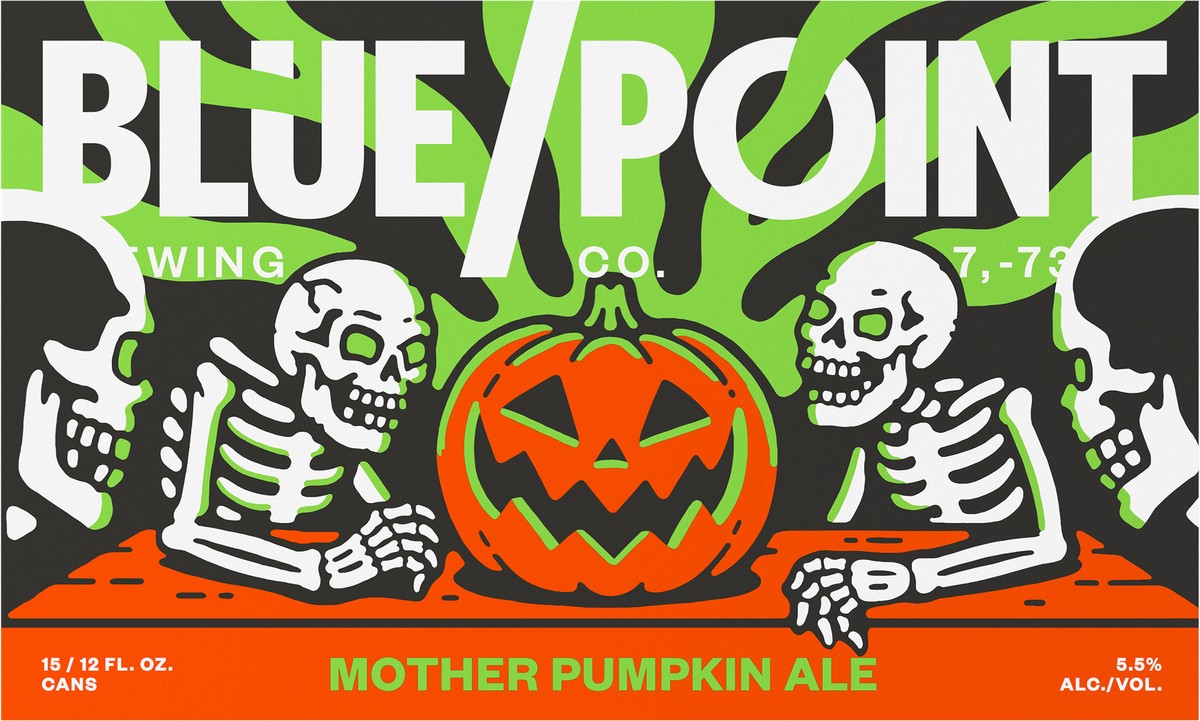 slide 3 of 9, Blue Point Brewing Co. Mother Pumpkin Ale Beer 15 - 12 fl oz Cans, 12 oz