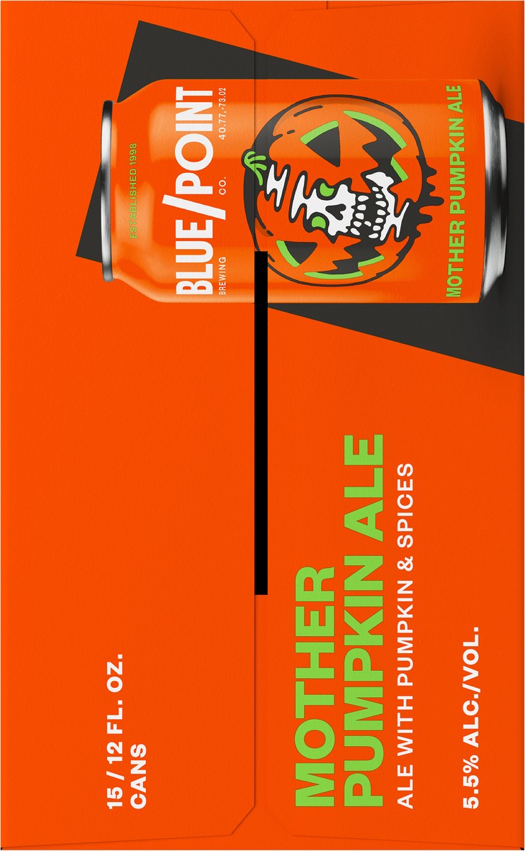 slide 5 of 9, Blue Point Brewing Co. Mother Pumpkin Ale Beer 15 - 12 fl oz Cans, 12 oz