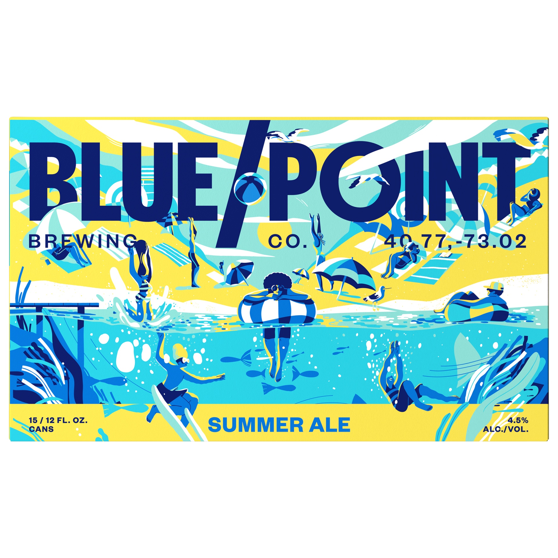 slide 1 of 1, Blue Point Brewing Company Summer Ale, 4.5% ABV, 12 oz