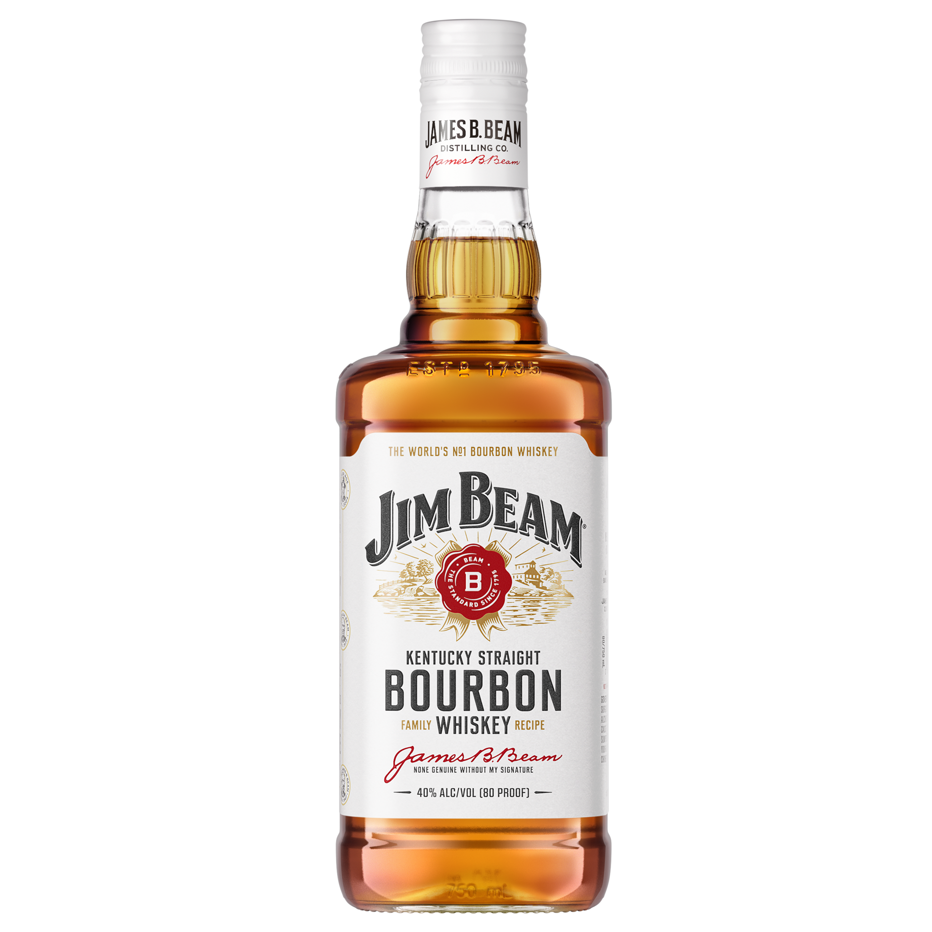 slide 4 of 4, Jim Beam Kentucky Straight Bourbon Whiskey 750 ml, 750 ml