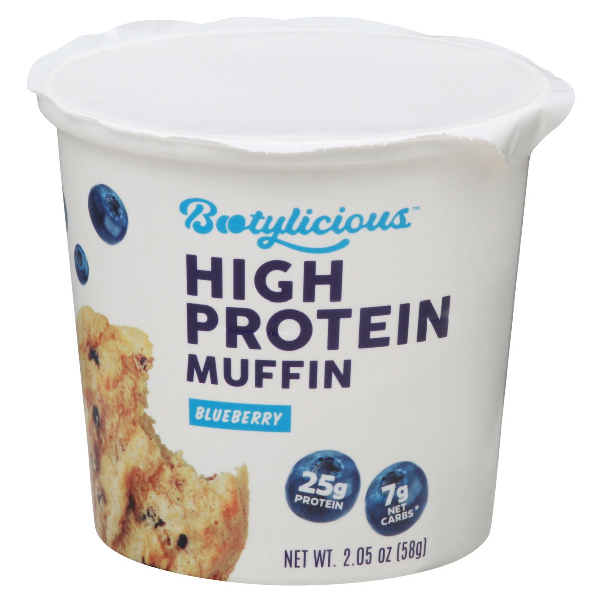 slide 7 of 13, Bootylicious High Protein Blueberry Muffin 2.05 oz, 2.05 oz