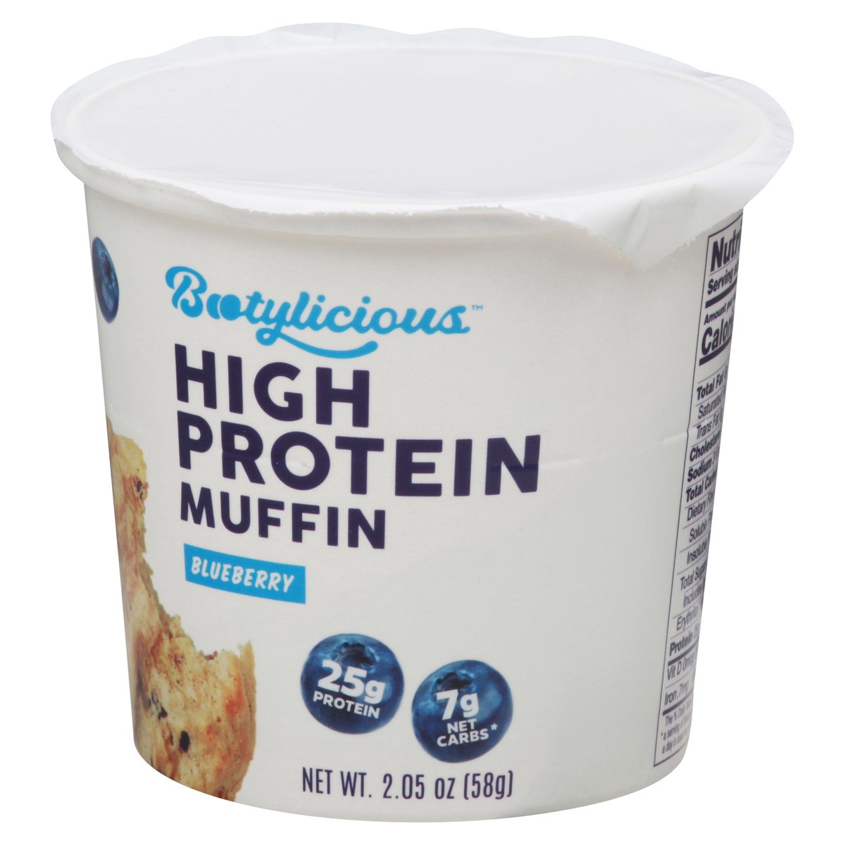 slide 3 of 13, Bootylicious High Protein Blueberry Muffin 2.05 oz, 2.05 oz