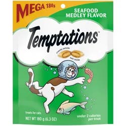 Temptations Mega Seafood Medley Flavor Treats for Cats 6.3 oz