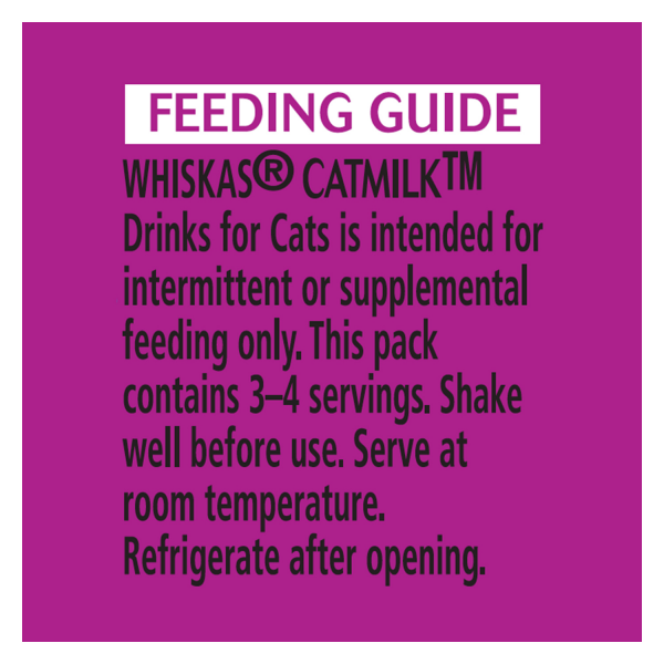 slide 13 of 13, WHISKAS CATMILK PLUS Drink for Cats and Kittens, 6.75 oz, 3 ct