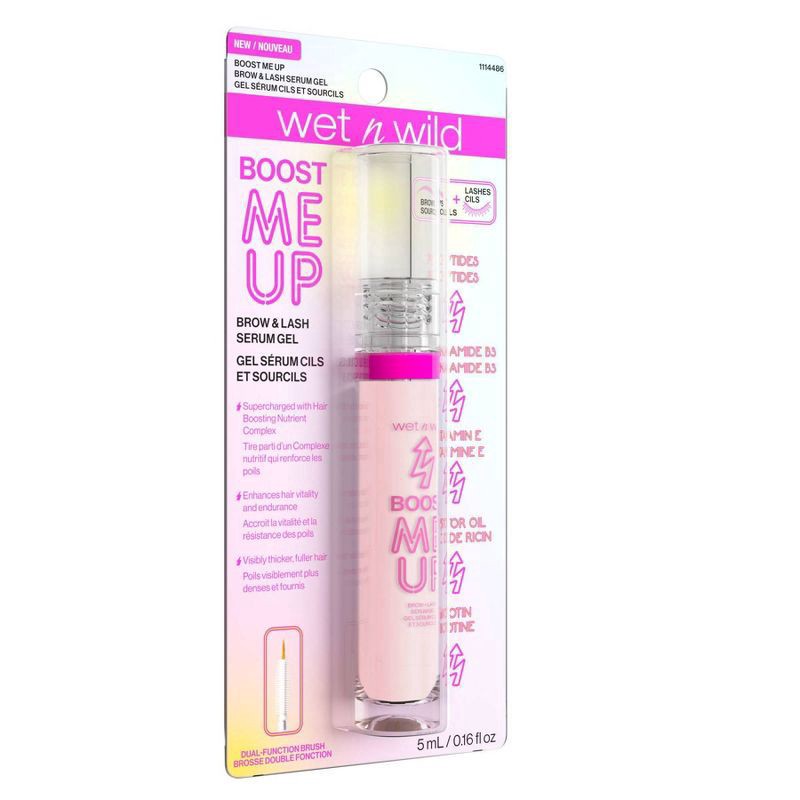slide 5 of 5, wet n wild Boost Me Up Lash & Brow Serum-Clear - 0.16 fl oz, 1 ct