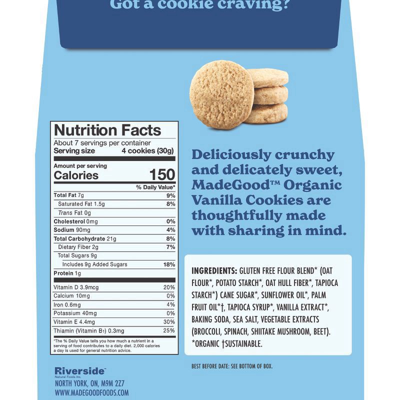 slide 6 of 8, MadeGood Cookies Vanilla Crunch,