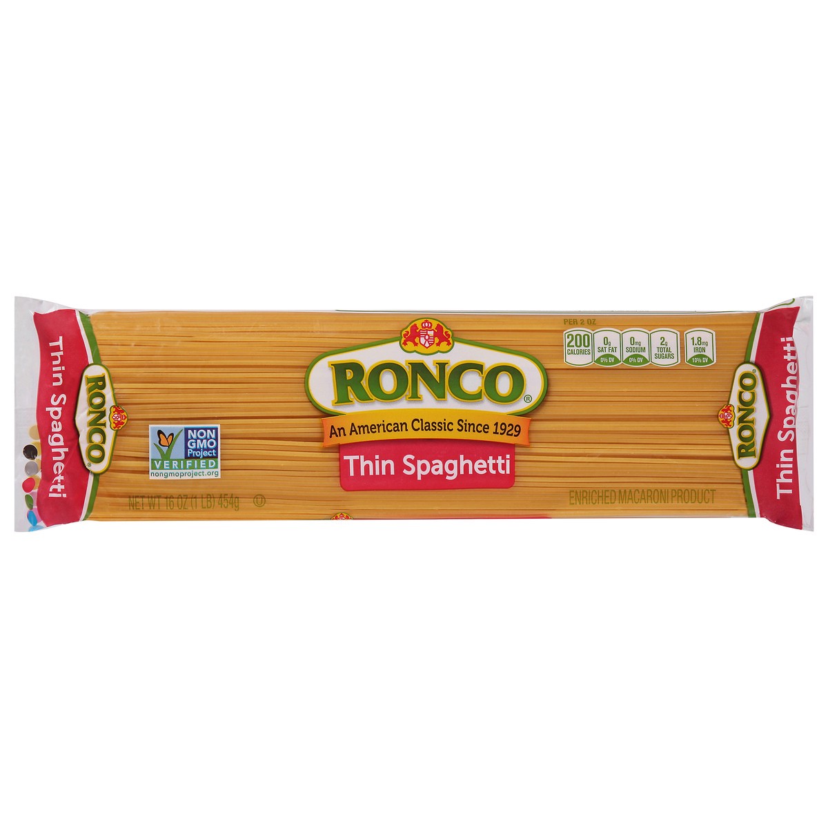 slide 12 of 14, Ronco Thin Spaghetti, 16 oz