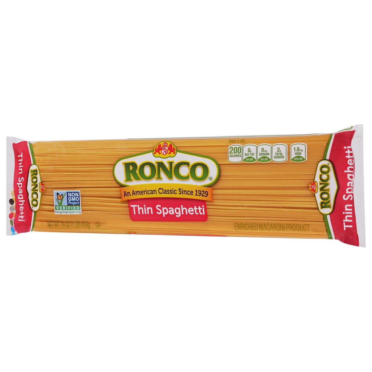 slide 9 of 14, Ronco Thin Spaghetti, 16 oz