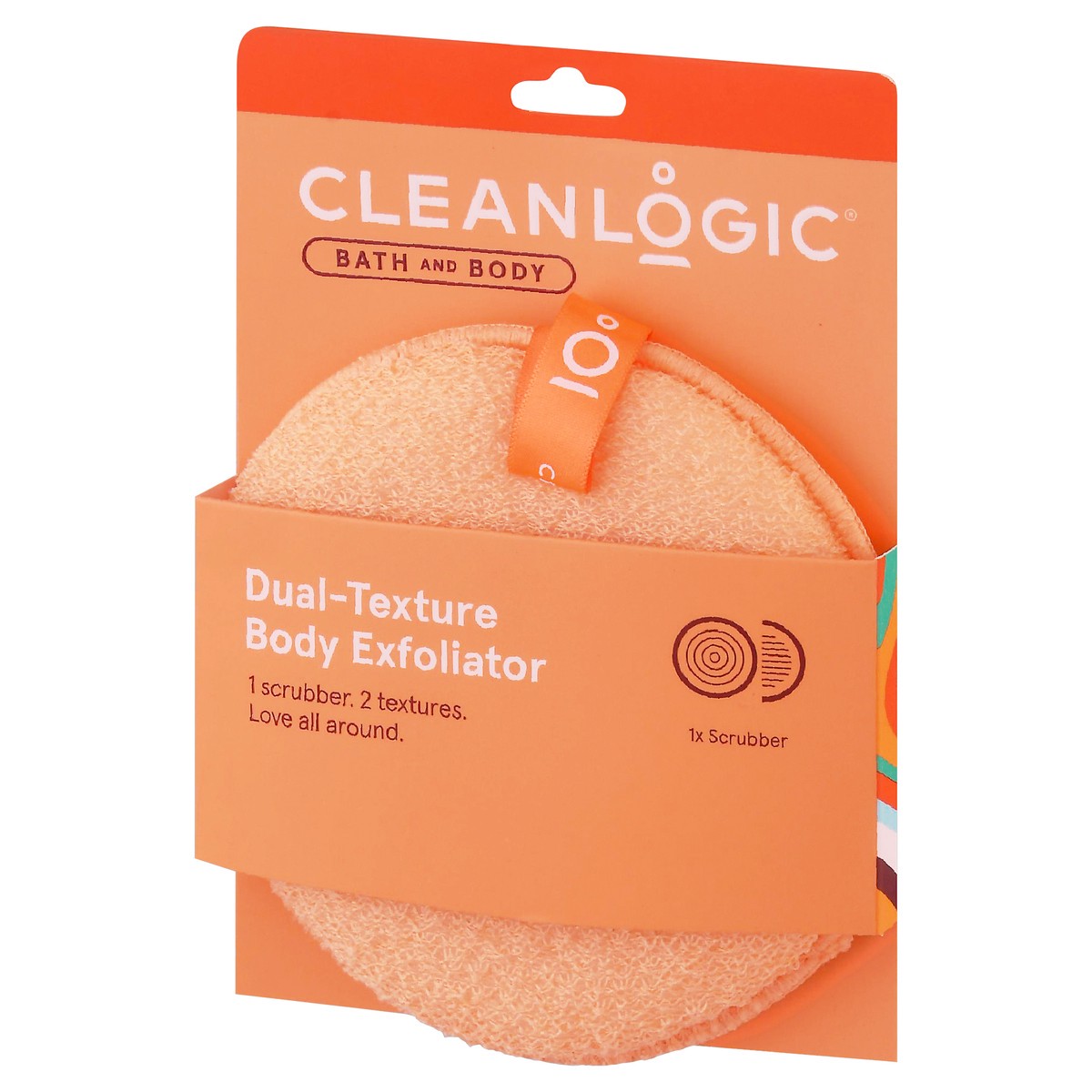 slide 5 of 9, cleanlogic Dual-Texture Body Exfoliator 1 ea, 1 ct