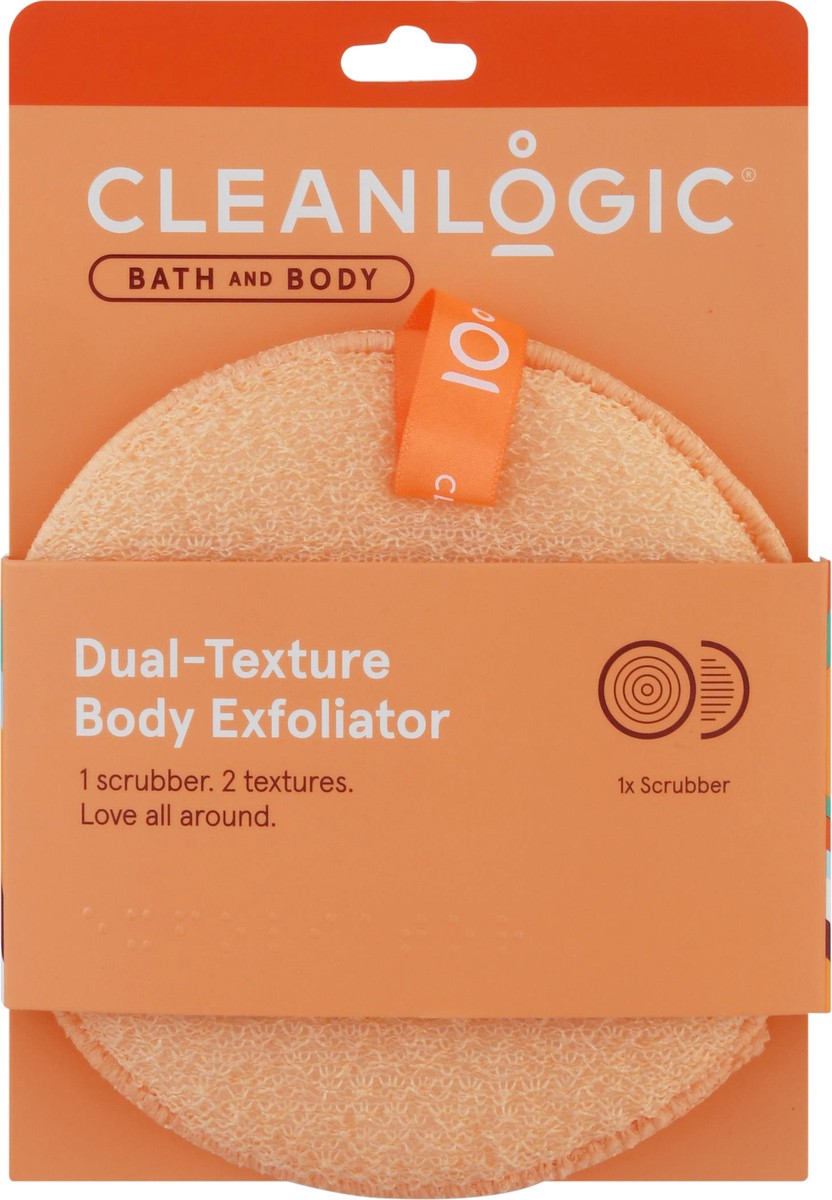 slide 8 of 9, cleanlogic Dual-Texture Body Exfoliator 1 ea, 1 ct