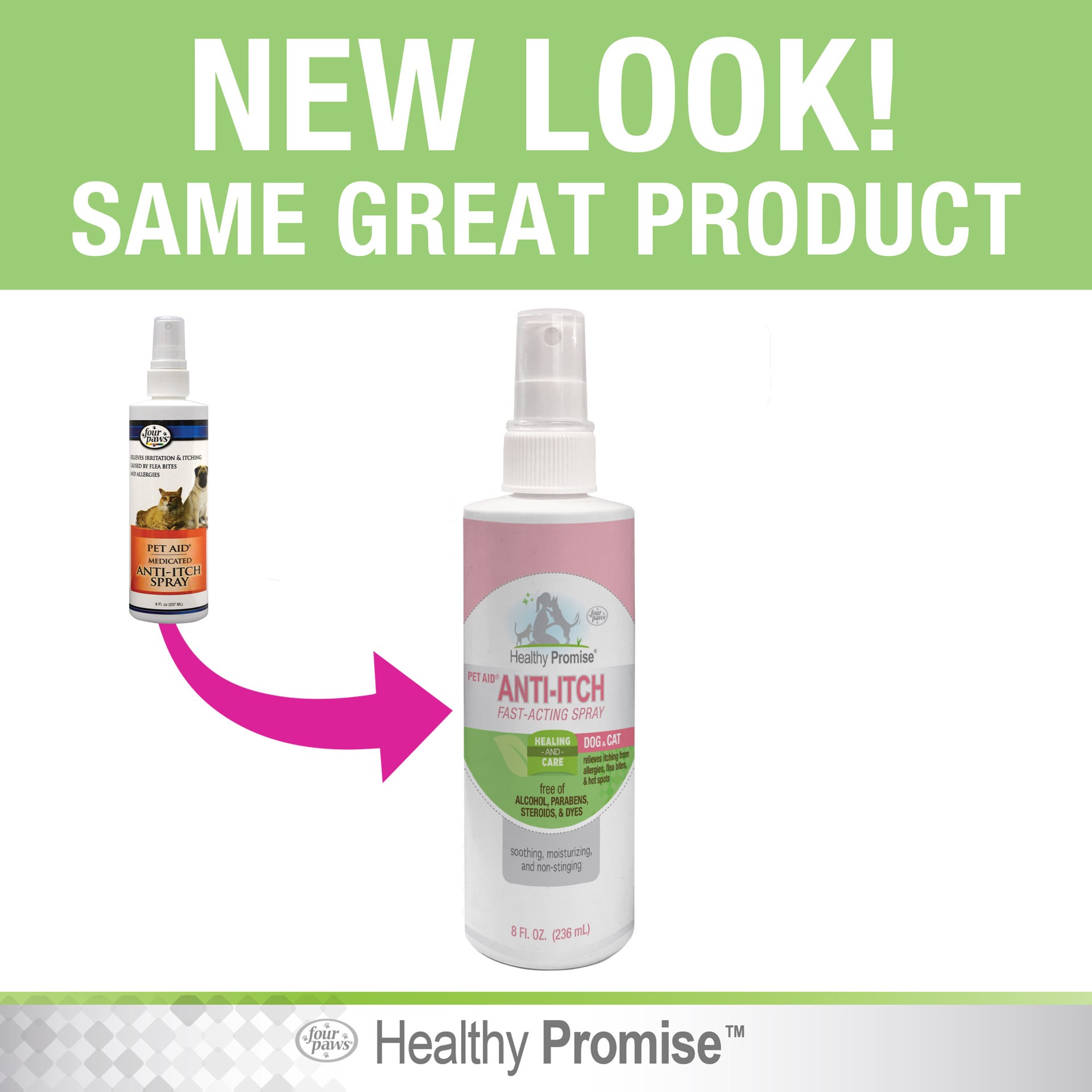 slide 5 of 10, Four Paws Medicated Anti-Itch Spray 8 oz, 8 oz