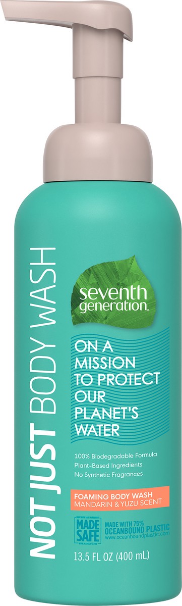 slide 2 of 2, Seventh Generation Foaming Body Wash Mandarin and Yuzu scent, 13.5 OZ, 13.5 oz