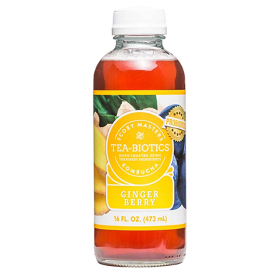 slide 1 of 1, Tea-Biotics Kombucha Ginger Berry - 16 fl oz, 16 fl oz