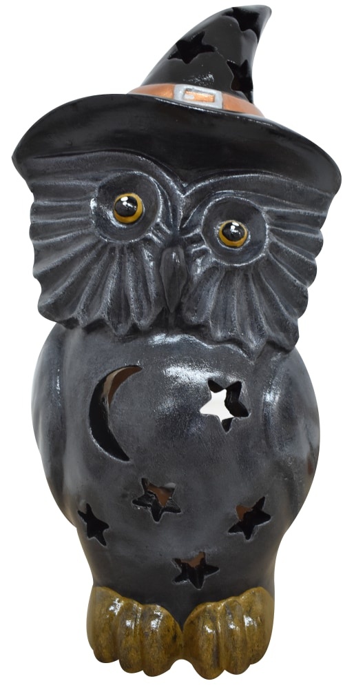 slide 1 of 1, Earth Accents Owl With Hat Luminary, 1 ct