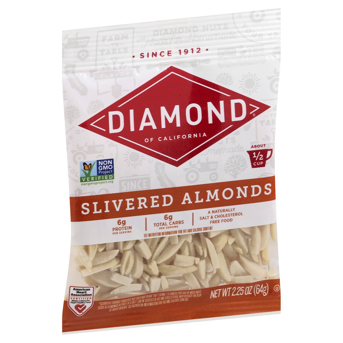 slide 7 of 9, Diamond Slivered Almonds 2.25 oz, 2.25 oz