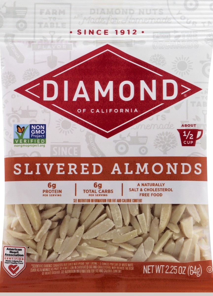 slide 8 of 9, Diamond Slivered Almonds 2.25 oz, 2.25 oz