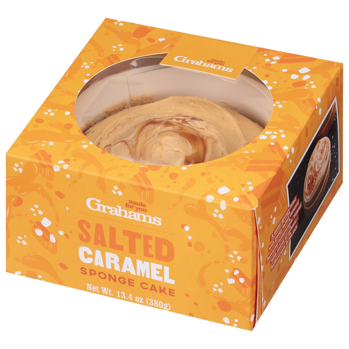 slide 3 of 9, Grahams Salted Caramel Sponge Cake 13.4 oz, 13.4 oz