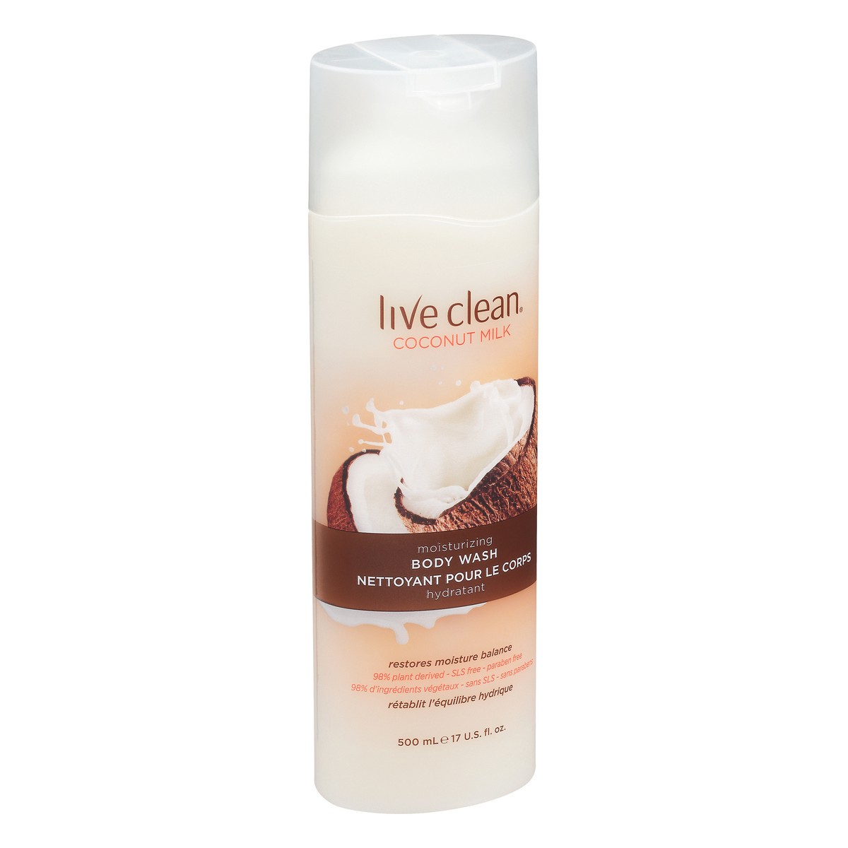 slide 9 of 12, Live Clean Coconut Milk Moisturizing Body Wash 500 ml, 17 oz