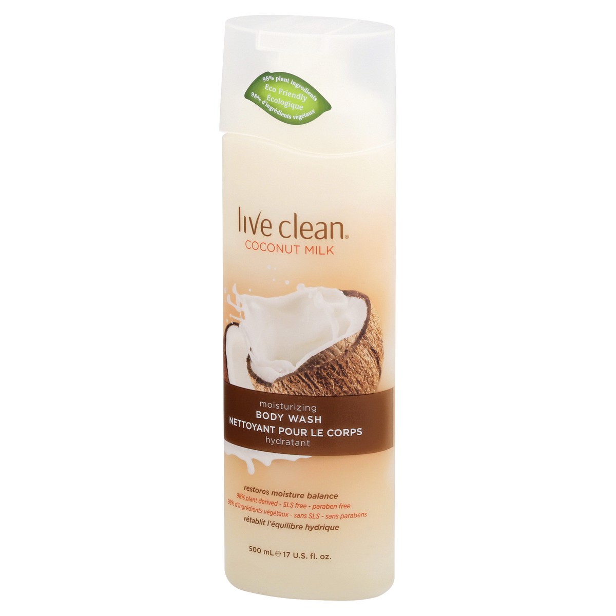 slide 10 of 12, Live Clean Coconut Milk Moisturizing Body Wash 500 ml, 17 oz