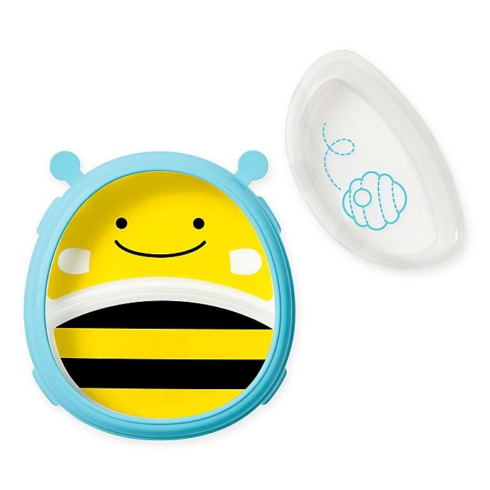 slide 1 of 4, Skip Hop ZOO Smart Serve Non-Slip Training Set - Bee, 1 ct