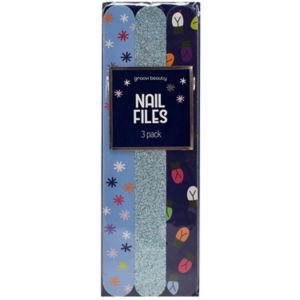 slide 1 of 1, GROOVI BEAUTY Nail File 3Pk - Blue, 3 ct