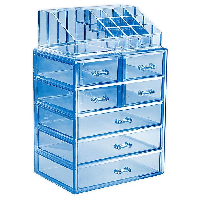 slide 1 of 2, Sorbus 7-Drawer Vanity Organizer - Blue, 2 ct