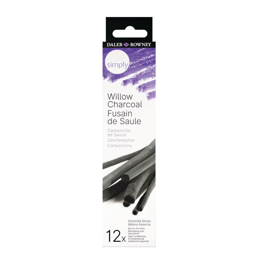 slide 1 of 2, Daler-Rowney Simply Willow Charcoal - Black, 1 ct