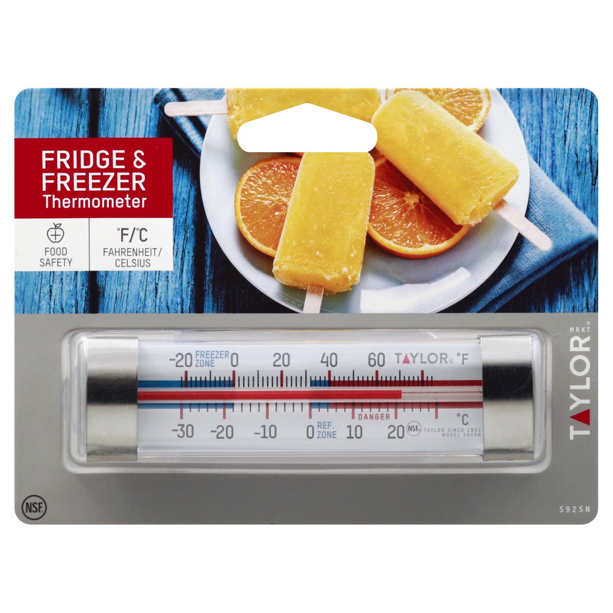 slide 3 of 3, Taylor Thermometer, Fridge & Freezer, 1 ct