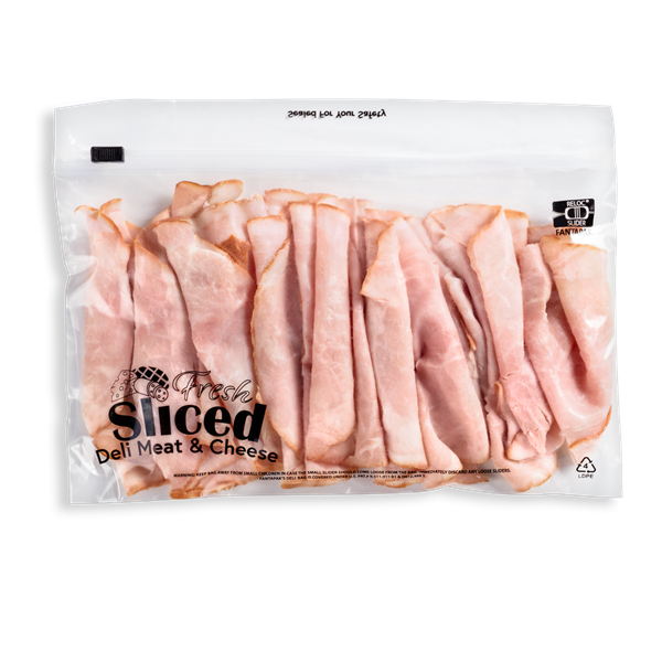 slide 1 of 1, Hy-Vee Quality Sliced Off The Bone Ham Grab And Go, per lb