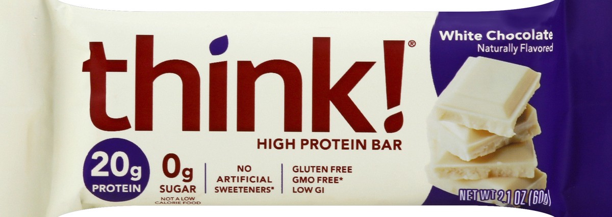 slide 5 of 7, think! White Chocolate High Protein Bar 2.1 oz, 2.1 oz