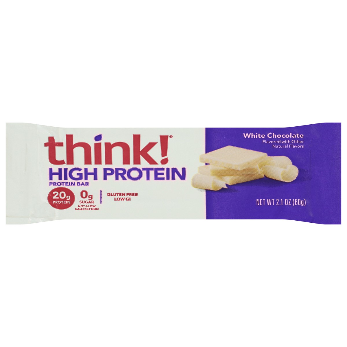 slide 1 of 7, think! High Protein White Chocolate Protein Bar 2.1 oz, 2.1 oz