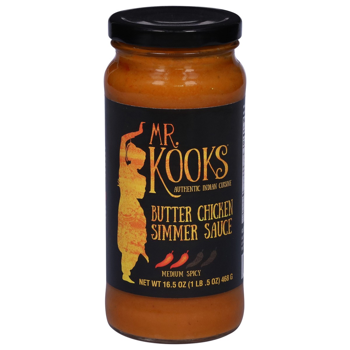 slide 7 of 13, Mr. Kooks Medium Spicy Butter Chicken Simmer Sauce 16.5 oz, 16.5 oz