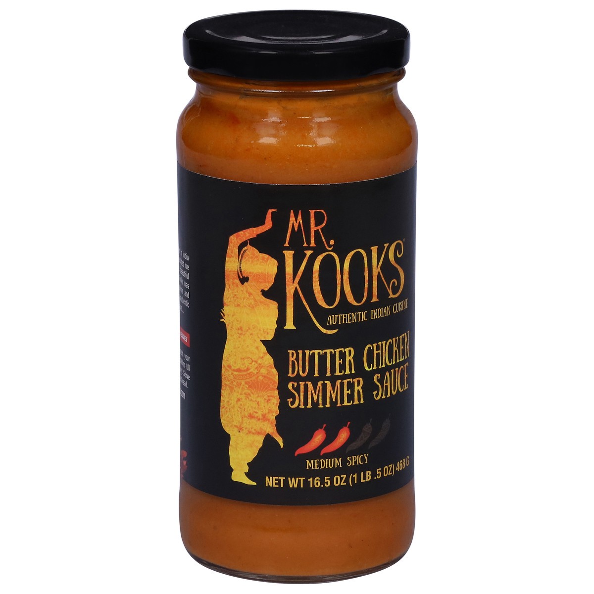 slide 6 of 13, Mr. Kooks Medium Spicy Butter Chicken Simmer Sauce 16.5 oz, 16.5 oz