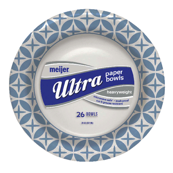 slide 1 of 1, Meijer Ultra Paper Bowls, 26 ct; 20 oz