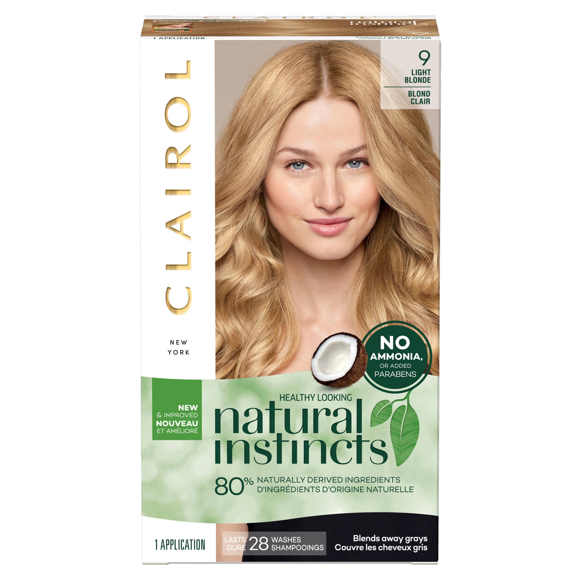 slide 1 of 4, Clairol Natural Instincts Non-Permanent Hair Color - 9 Light Blonde, 1 ct