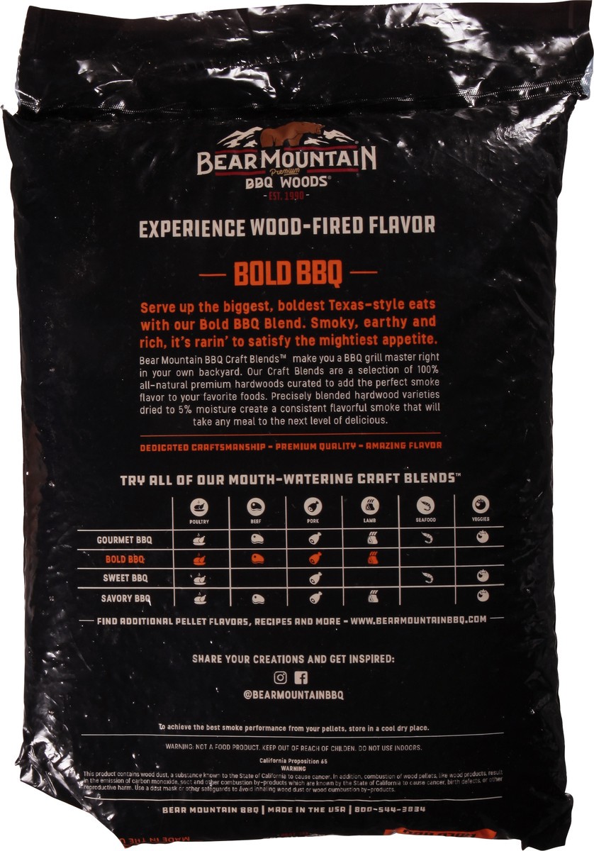 slide 4 of 9, Bear Mountain BBQ Woods Bold BBQ Premium Hardwood Pellets 20 lb, 20 lb