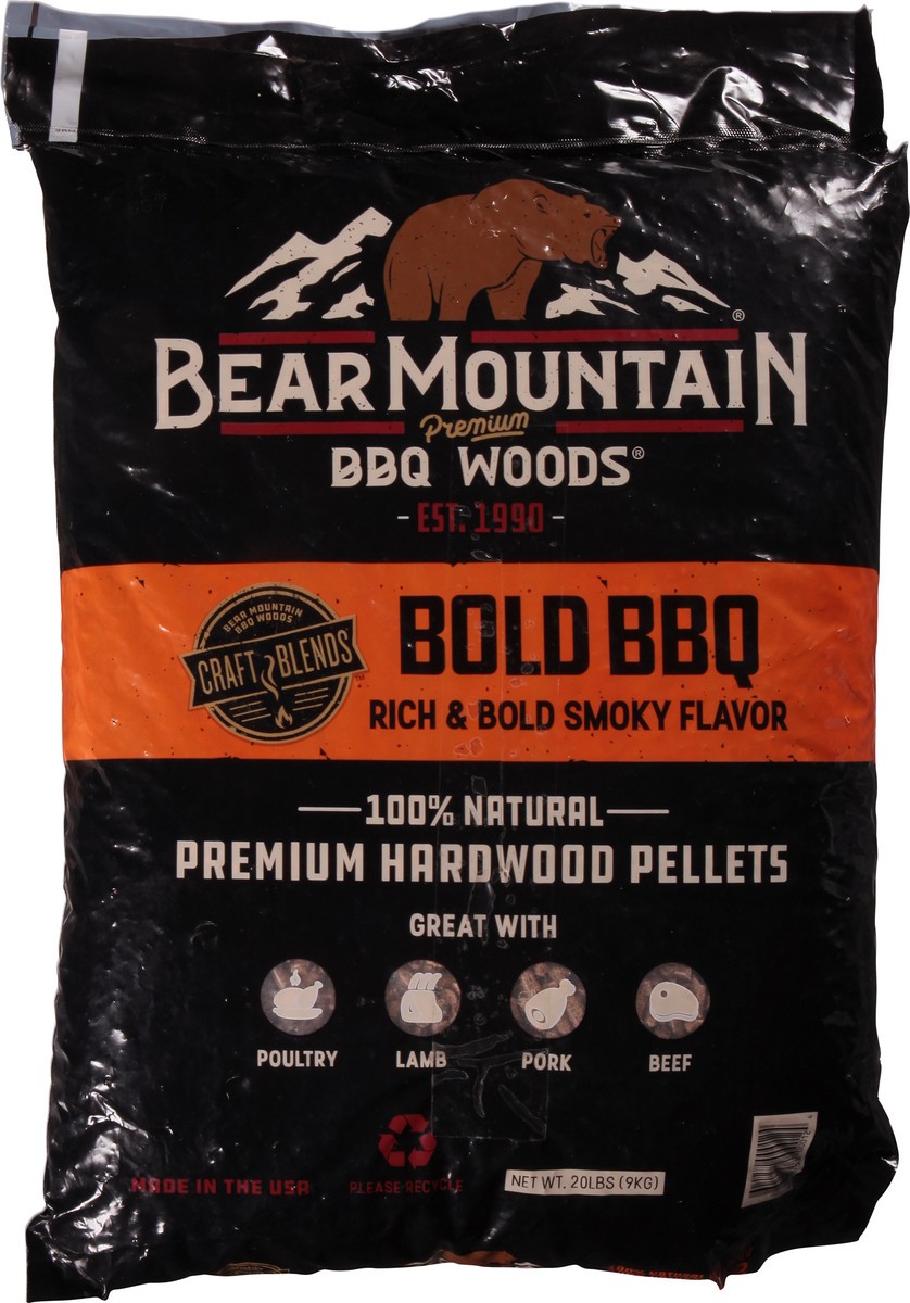 slide 9 of 9, Bear Mountain BBQ Woods Bold BBQ Premium Hardwood Pellets 20 lb, 20 lb