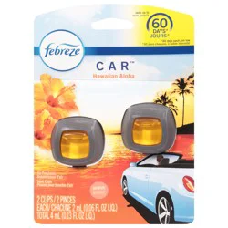 Febreze Car Vent Hawaiian Aloha Air Freshener Clips 2 ea