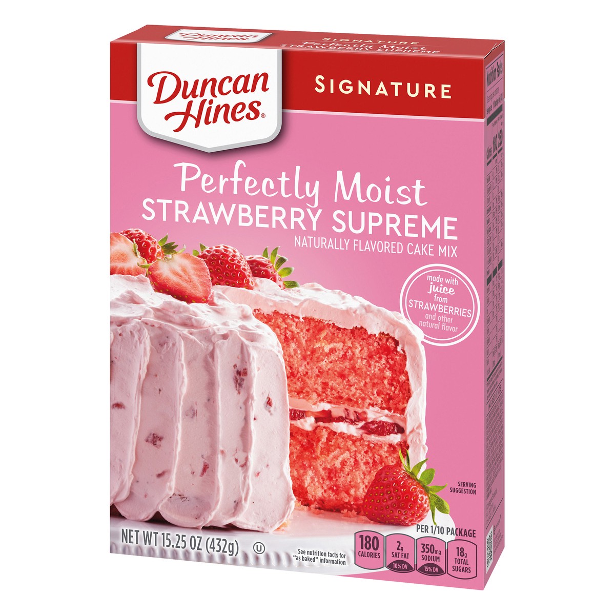slide 12 of 13, Duncan Hines Signature Perfectly Moist Strawberry Supreme Cake Mix 15.25 oz, 15.25 oz