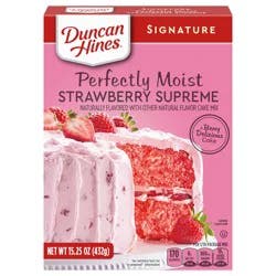 Duncan Hines Strawberry Supreme Flavored Cake Mix, 15.25 oz.