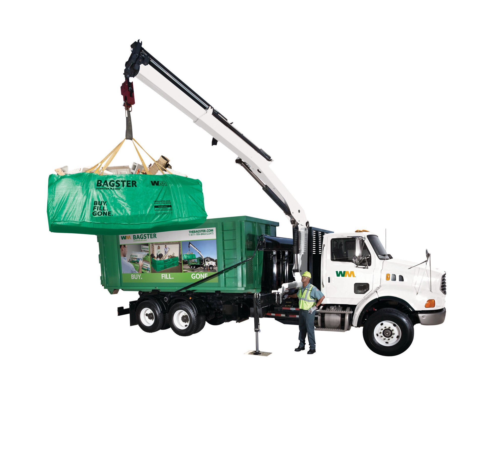 slide 6 of 6, Bagster Dumpster - a Bag - Green, 1 ct