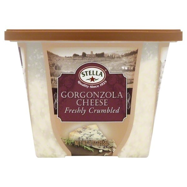 slide 1 of 1, Stella Crumbled Gorgonzola Cheese, 9 oz