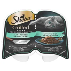 Sheba Premium Grilled Bites Tender Tuna in Gravy Wet Cat Food - 2 ct