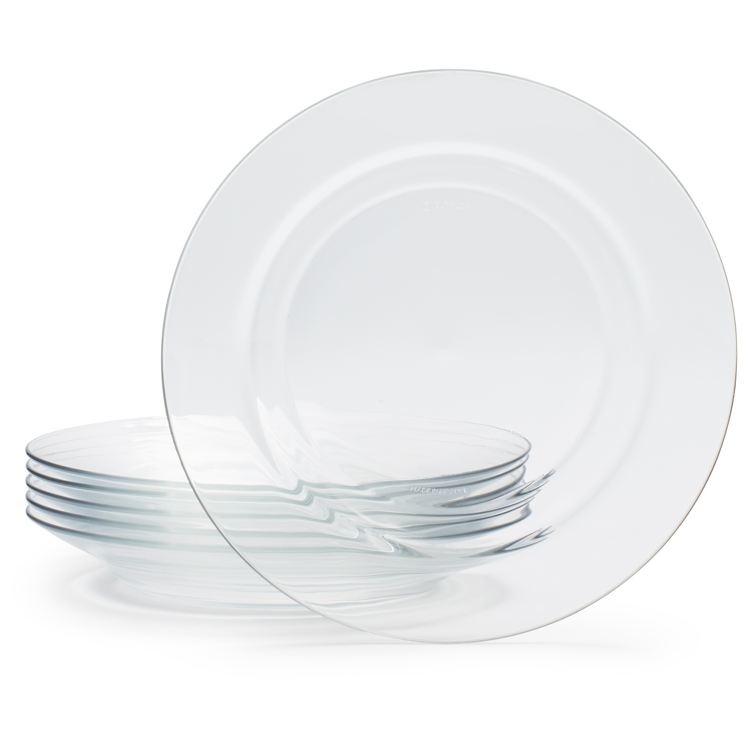 slide 1 of 1, Duralex Lys Soup Plate, Clear, 6 ct