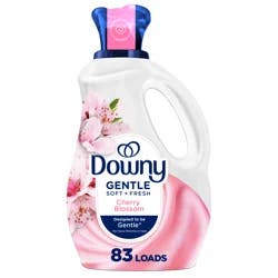 Downy Gentle Soft + Fresh Fabric Softener Liquid, Cherry Blossom Scent, 56 FL OZ, 83 loads, Liquid Fabric Softener Designed to be Gentle on Skin