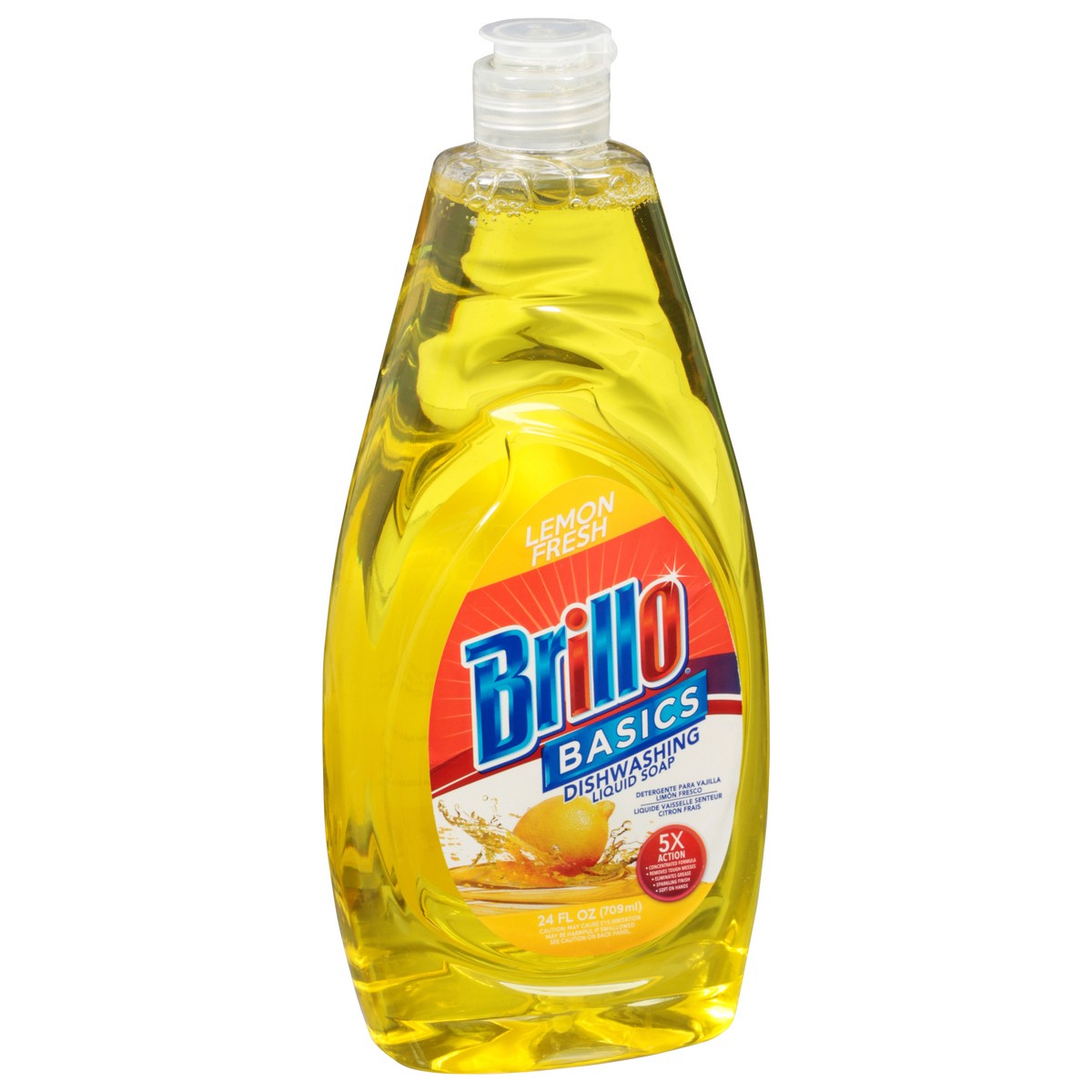 slide 2 of 9, Brillo Dish Det. Lemon 12Ct/24Oz, 24 oz