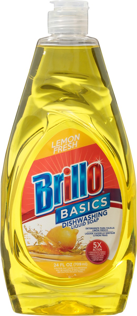 slide 7 of 9, Brillo Dish Det. Lemon 12Ct/24Oz, 24 oz